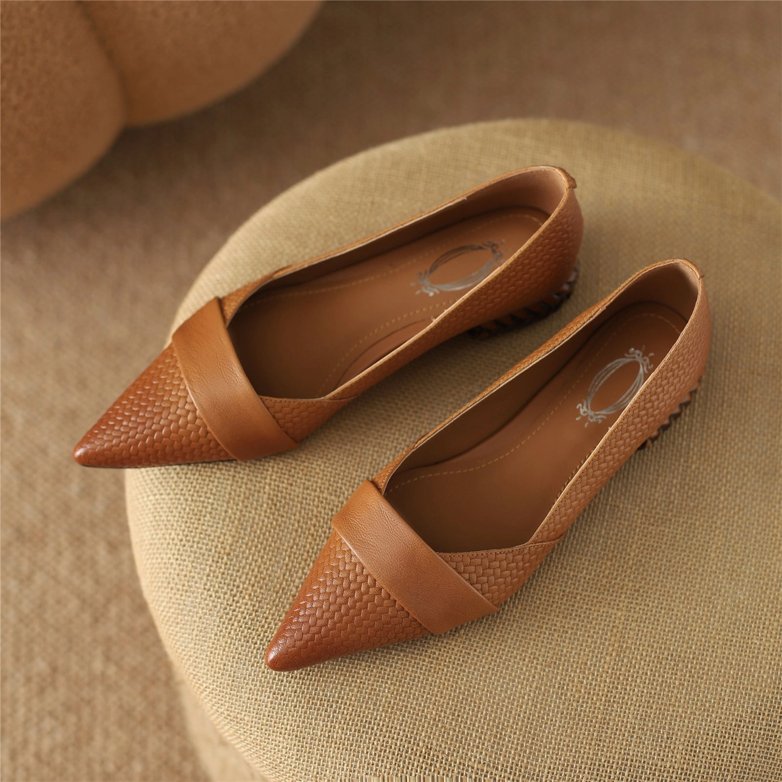 Best Tennis Shoes With Dresses TinaCus Women's Pointed Toe Genuine Leather Handmade Flat Heel Shoes