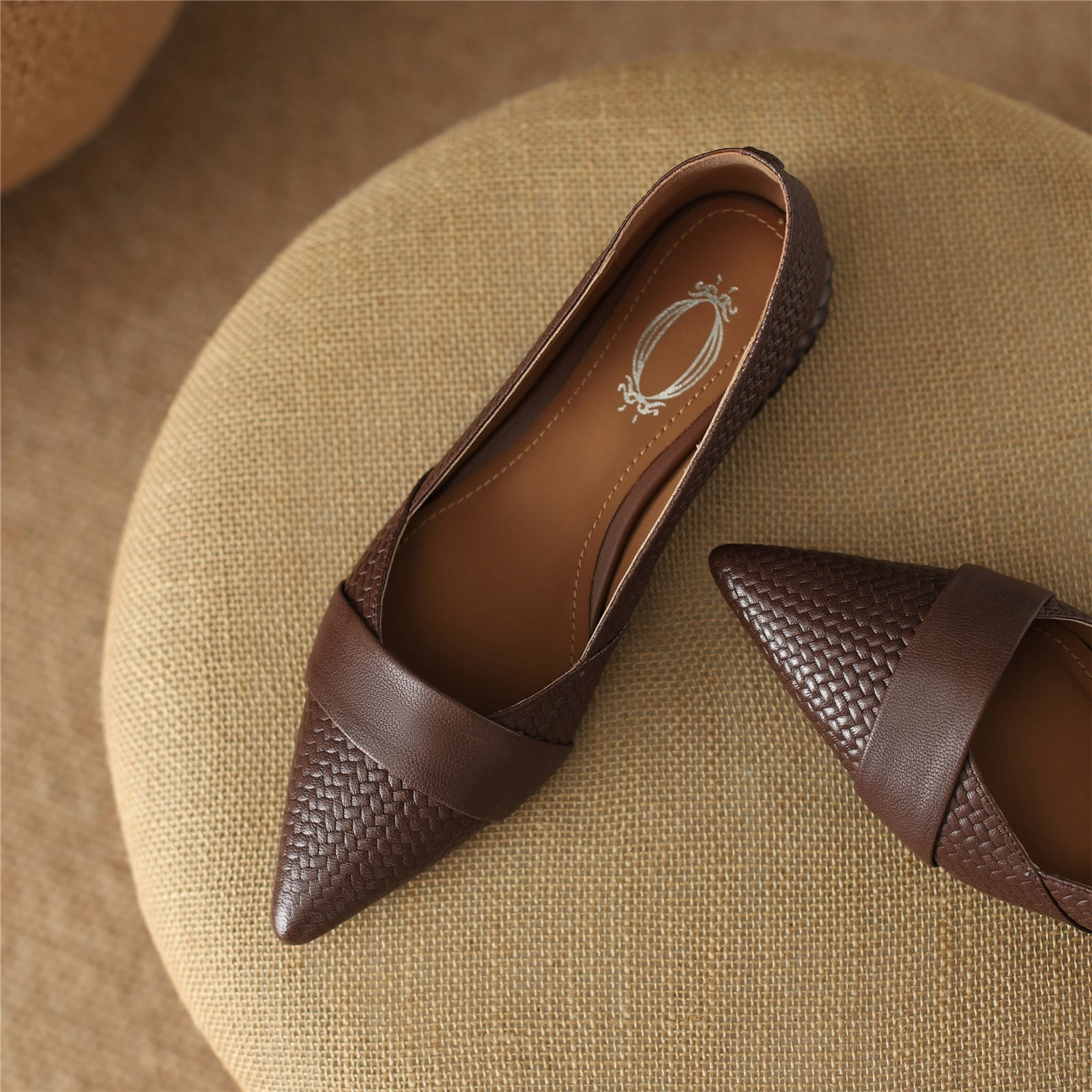 Shoes To Wear With Prom Dress TinaCus Women's Pointed Toe Genuine Leather Handmade Flat Heel Shoes