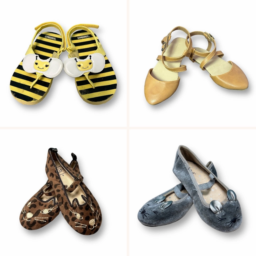 Toddler Girls Size 8 Shoe Lot - Sandals, Slip Ons, Casual Shoes, and Dress Shoes Asics Walking Shoe