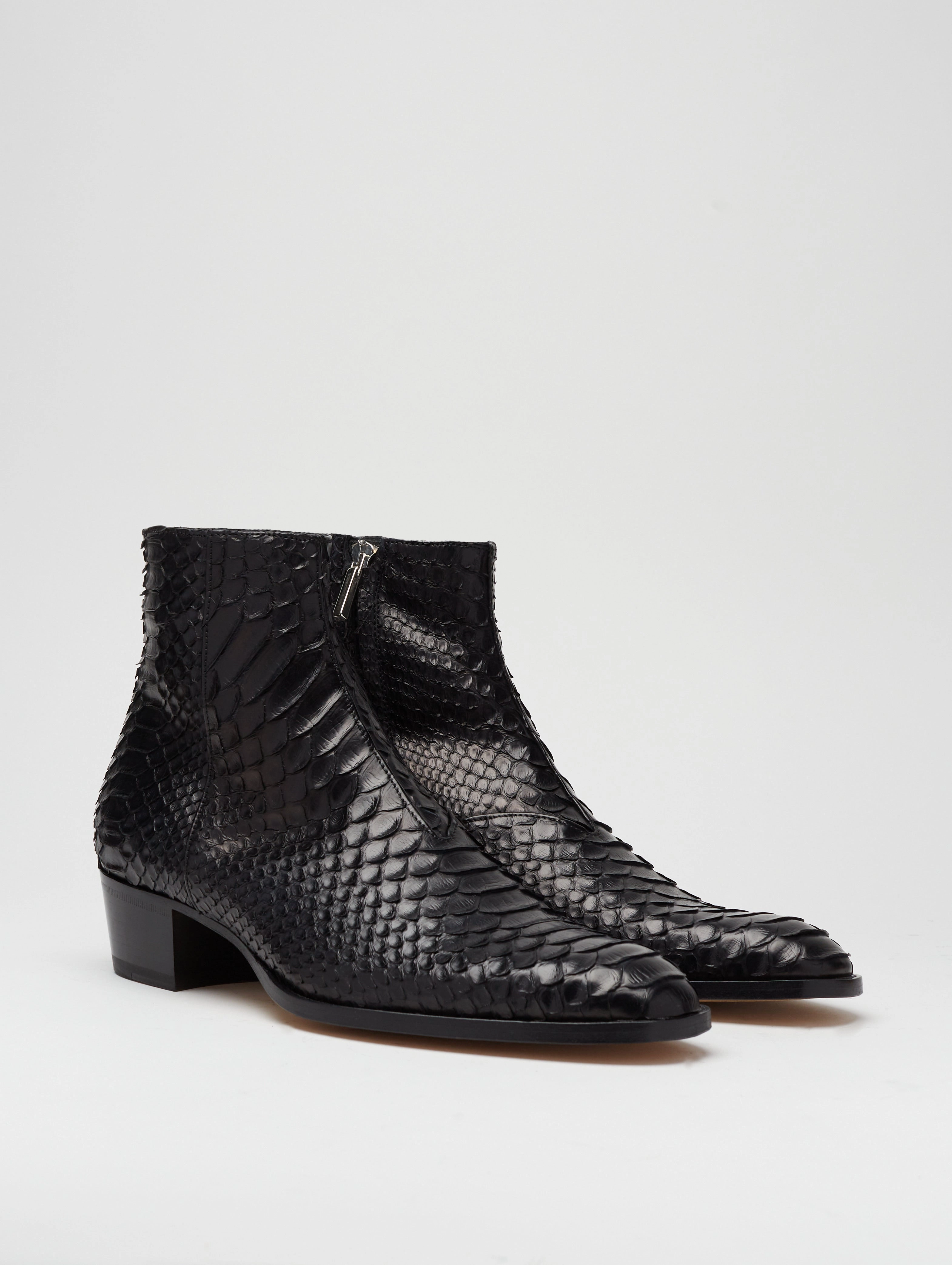 SONNY "SPECIAL EDITION" 40MM ANKLE BOOT IN BLACK SNAKESKIN Best Roper Boots