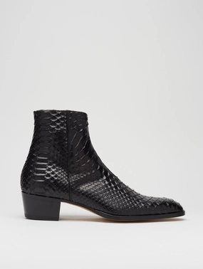 SONNY "SPECIAL EDITION" 40MM ANKLE BOOT IN BLACK SNAKESKIN Best Waterproof Boots For Walking