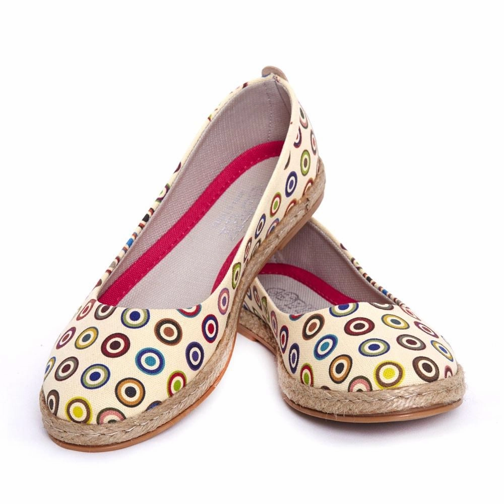 Vintage Mood Trail Ease Colored Dots Ballerinas Shoes FBR1179