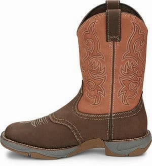 Tony Lama Men's 11" Junction Dusty Wide Square Toe Work Boot Work Boots With Steel Shank