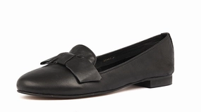 Top End Bibio Black Leather Relaxed Step