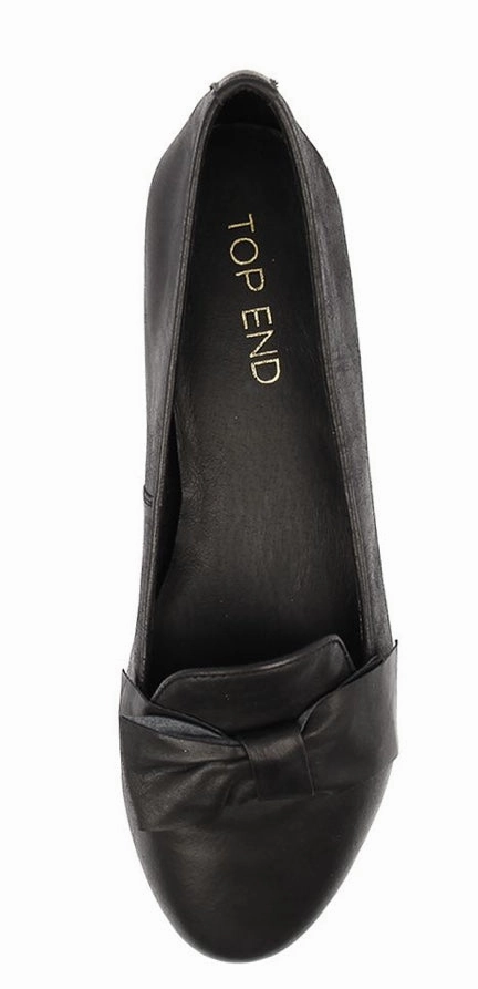 Top End Bibio Black Leather Non-Slip Cushioning