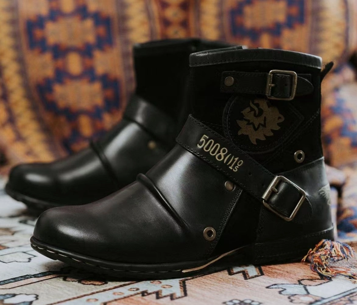 Comfortable Work Boots Composite Toe Cowboy Style Western Leather Boots For Men