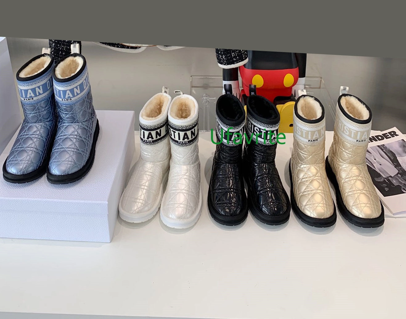 Snow Boots For Plus Size letter real leather fleece fur snow boots casual shoes women warm winter high quality 35-40