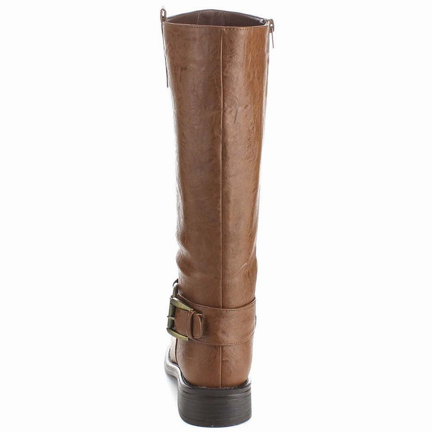 Disney Rain Boots Tan Riding Ankle Strap Knee-high Women's Vegan Boots