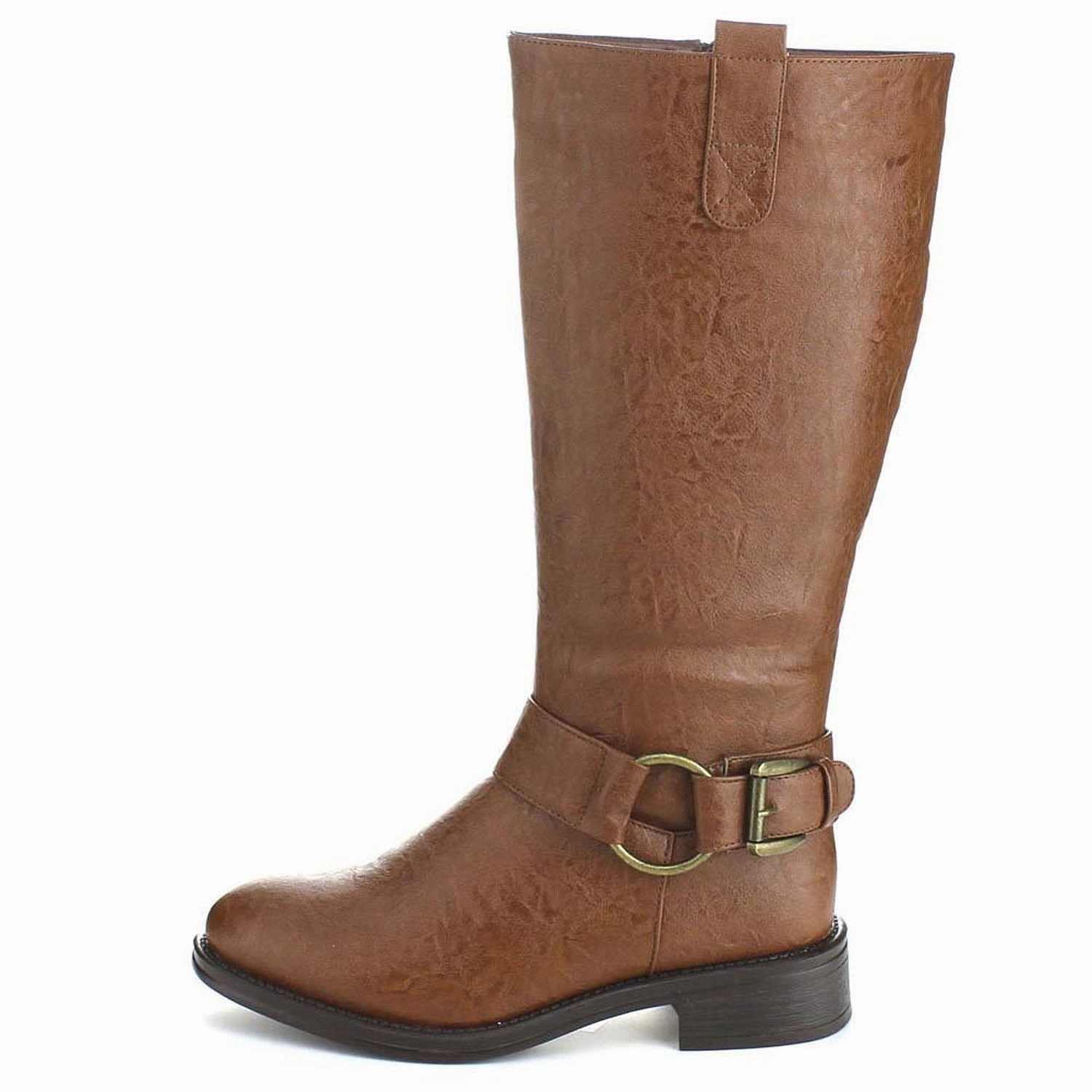 The Best Rain Boots Tan Riding Ankle Strap Knee-high Women's Vegan Boots