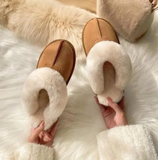 Sierra Snow Boots Winter Women Short Plush Warm Snow Boots Casual Shoes 2022 New Suede Fur Chelsea Ankle Boots Flats Platform Ladies Shoes Botas