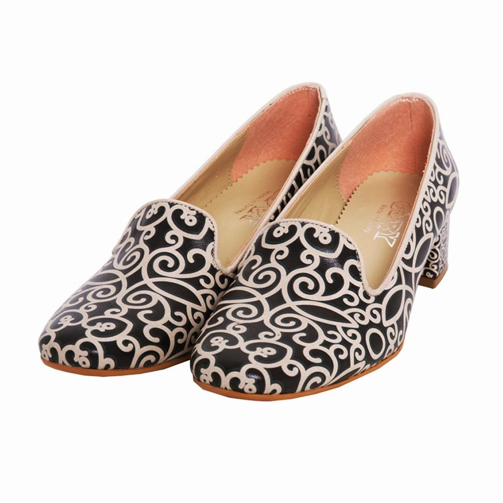 Pattern Career Heel Shoes DB110 Linen Air Indoor
