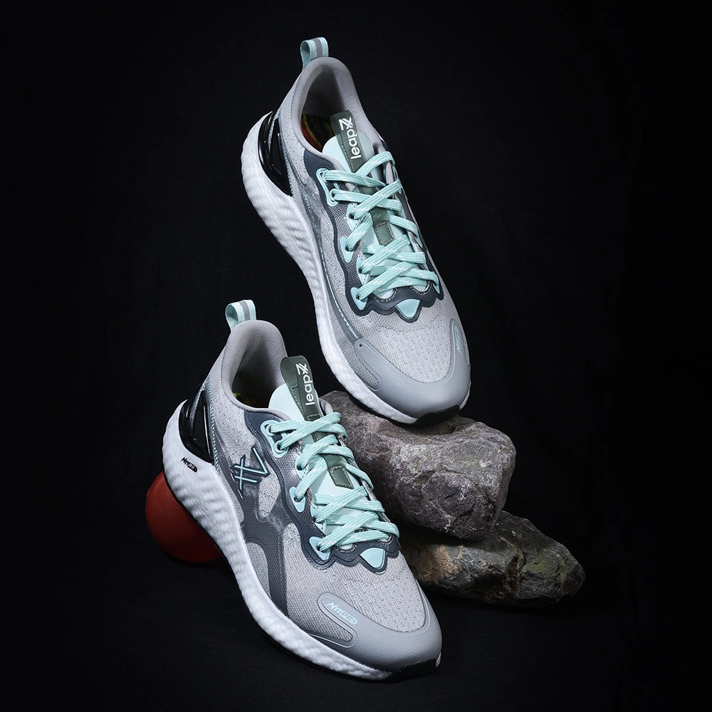 Leap7x By Liberty Men TORNADO-1 Grey Sports Lacing Shoes Speed Training Shoes