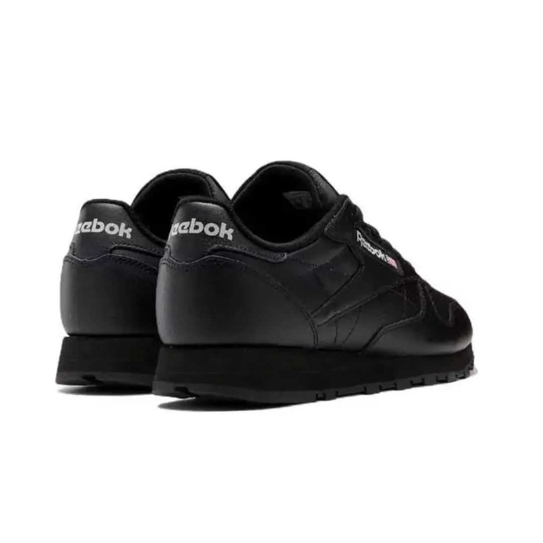 REEBOK 100008494 (GY0955) CLASSIC LEATHER Mn's (Medium) Black Leather Lifestyle Slow Step