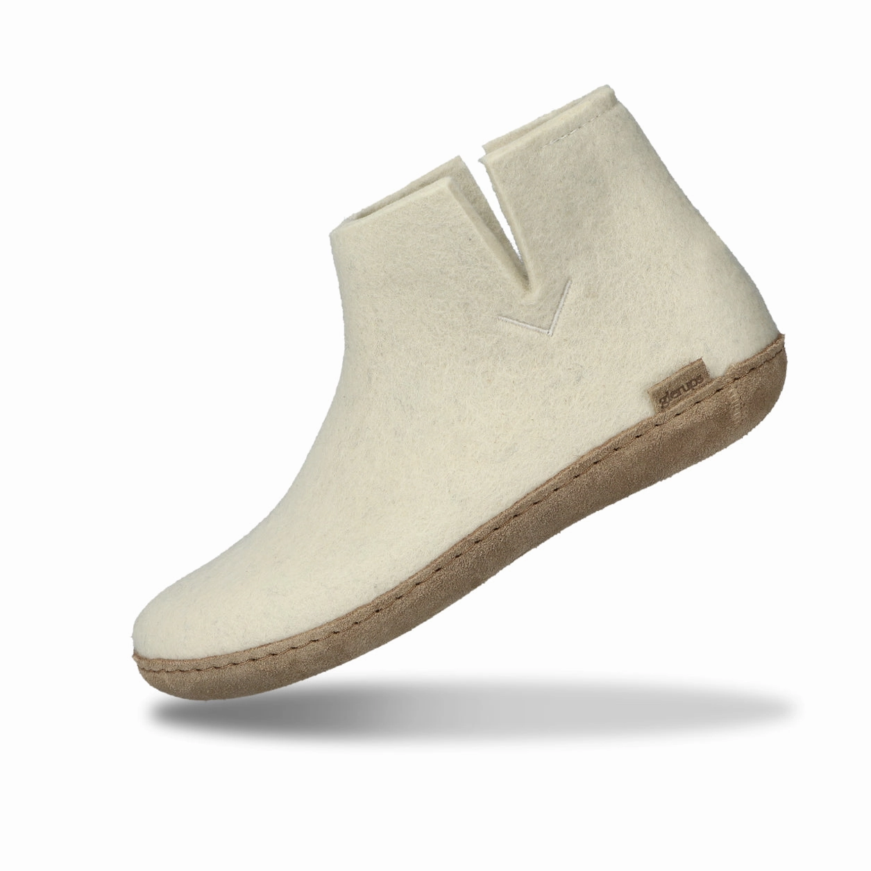 Boot with leather sole - Off white Flexible Padding