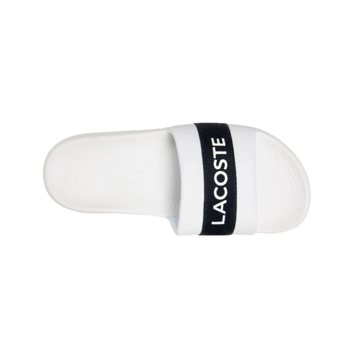 Supportive structure Weekend Casual LACOSTE 7-41CMA0007042 CROCO SLIDE 319 MN'S (Medium) White/Navy Synthetic & Textile Slides