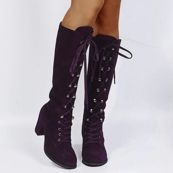 Purpdrank - Purple Casual Patchwork Frenulum Solid Color Keep Warm Shoes (Heel Height 2.36in) Throwing Shoes Adidas