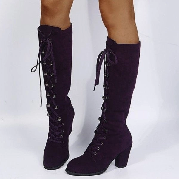 Purpdrank - Purple Casual Patchwork Frenulum Solid Color Keep Warm Shoes (Heel Height 2.36in) Adida Samba Shoes