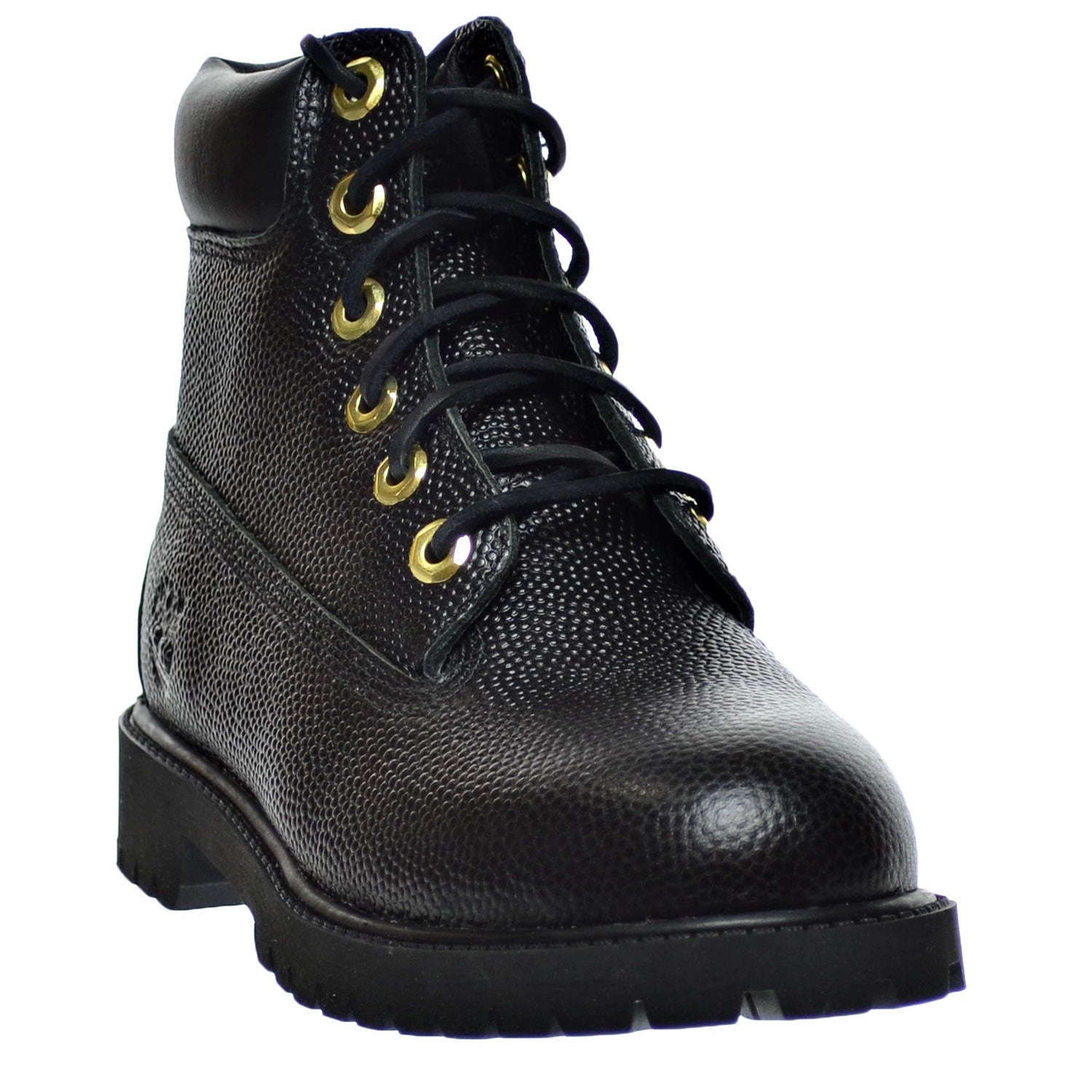 Timberland 6 Inch Prem Waterproof BigKid's Boots Football Leather Black Textured New Balance Narrow Hiking Boots