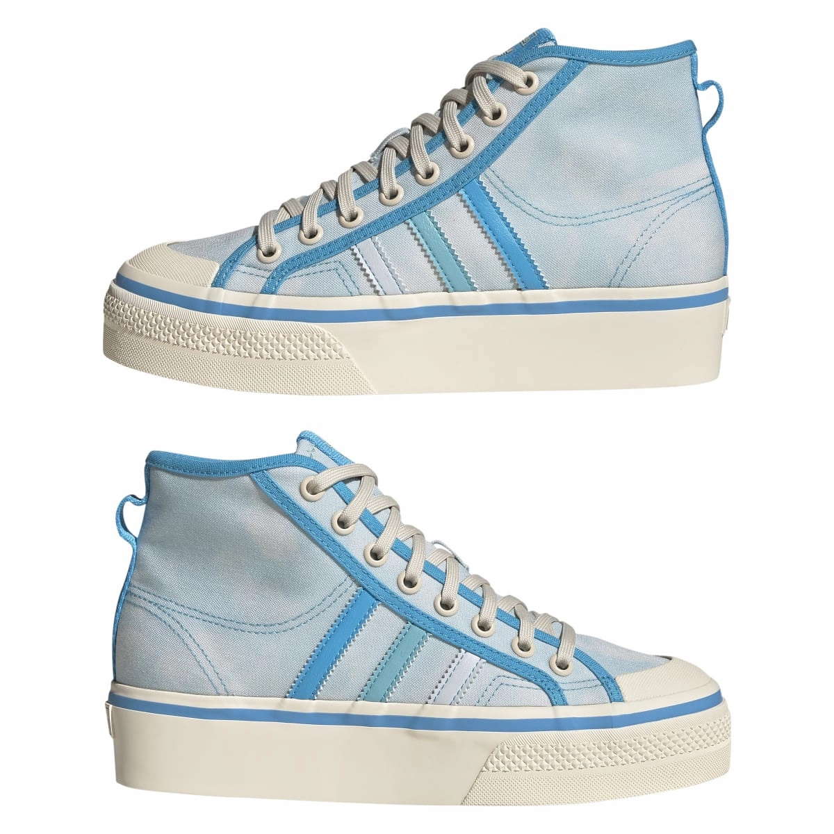 Rest Walk ADIDAS GX4604 NIZZA PLATFORM WMN'S (Medium) Blue/Pantone/White Textile Lifestyle Shoes