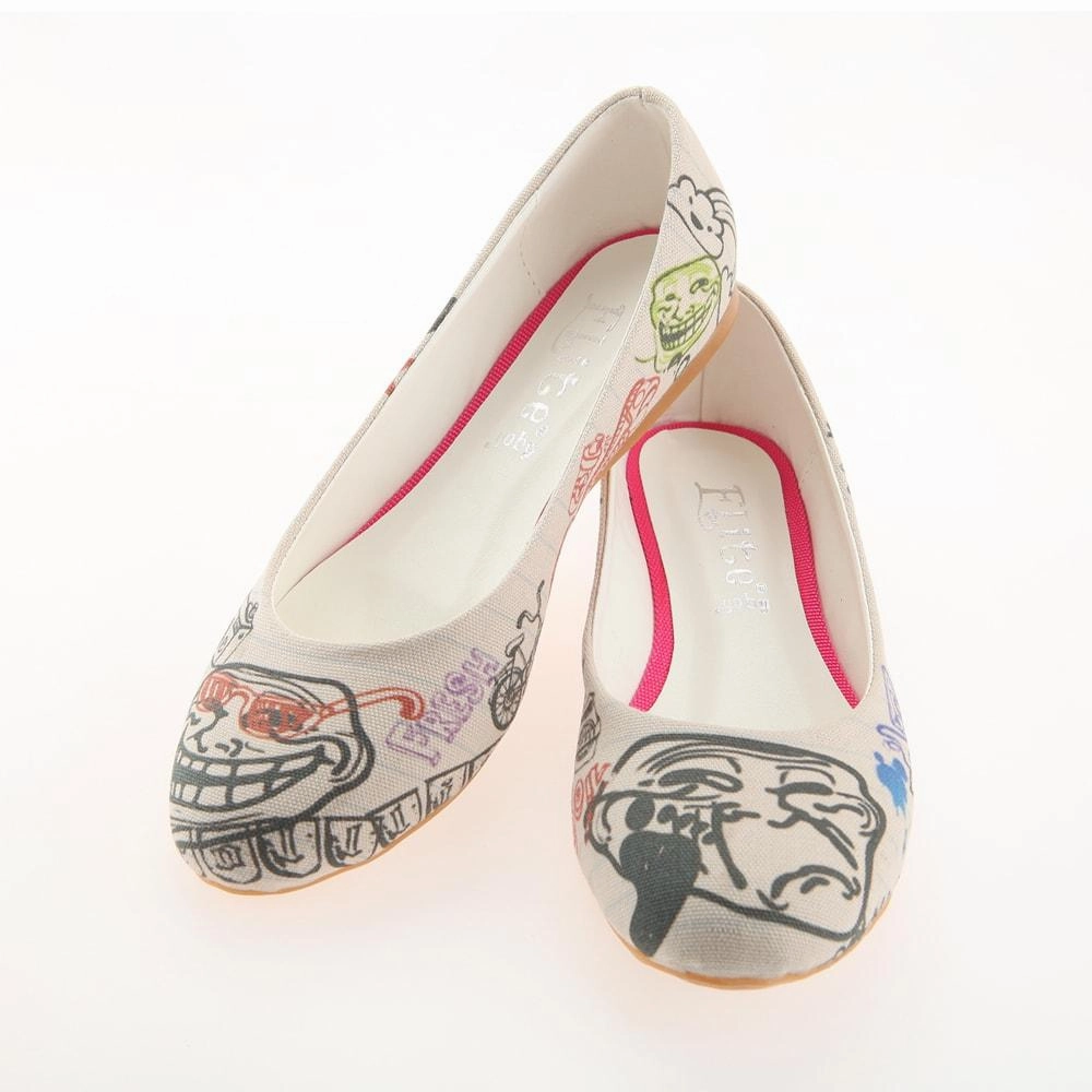 Troll Face Ballerinas Shoes 1120 Smart Look