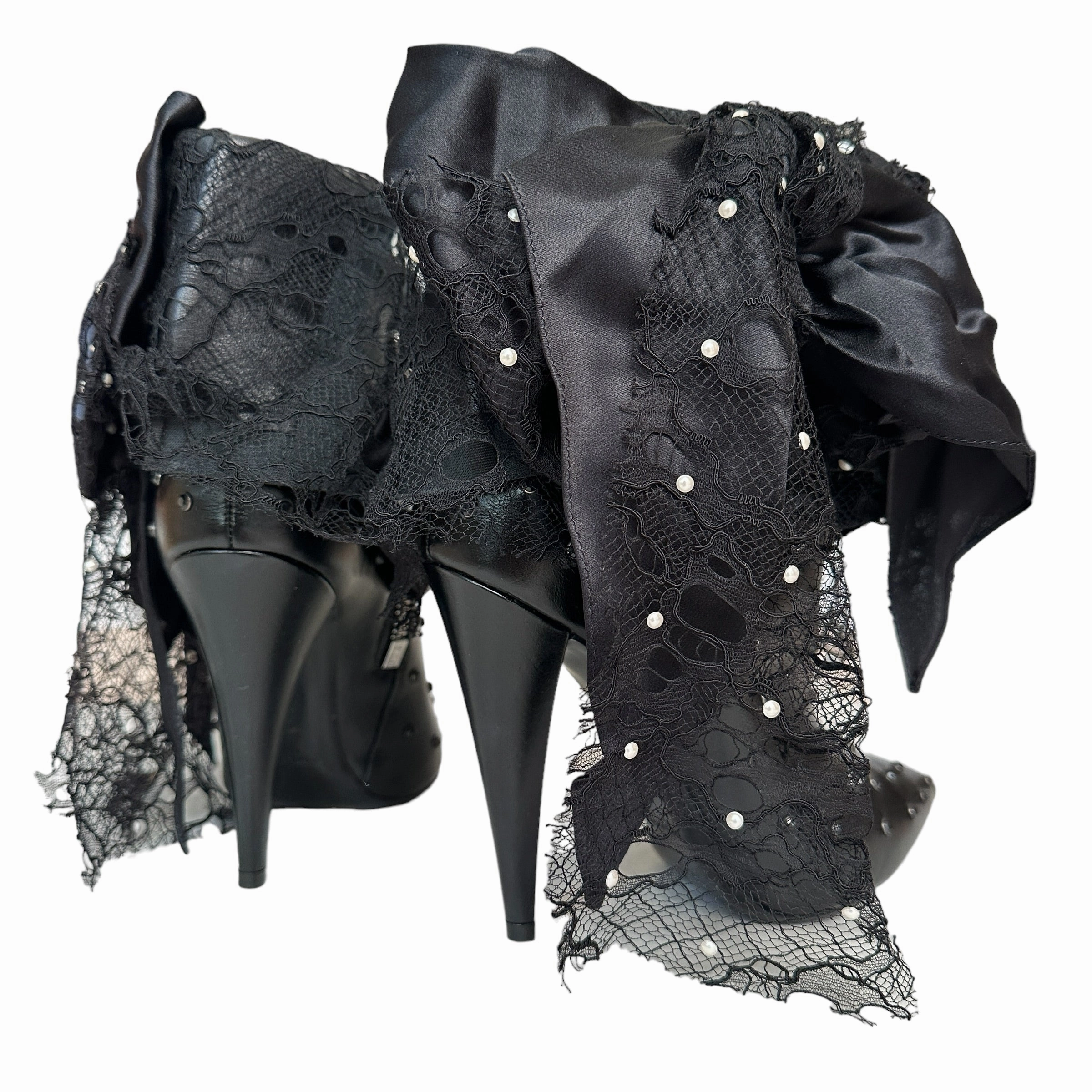 Adidas Superstar Ii Shoes Black Studded & Laced Boots - 8.5