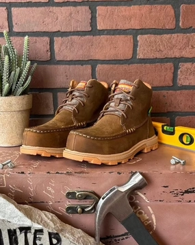 Comfortable Work Boots For Flat Feet Twisted X Women's 6" UltraLite X Nano Toe Lace Up Work Boot WULN001