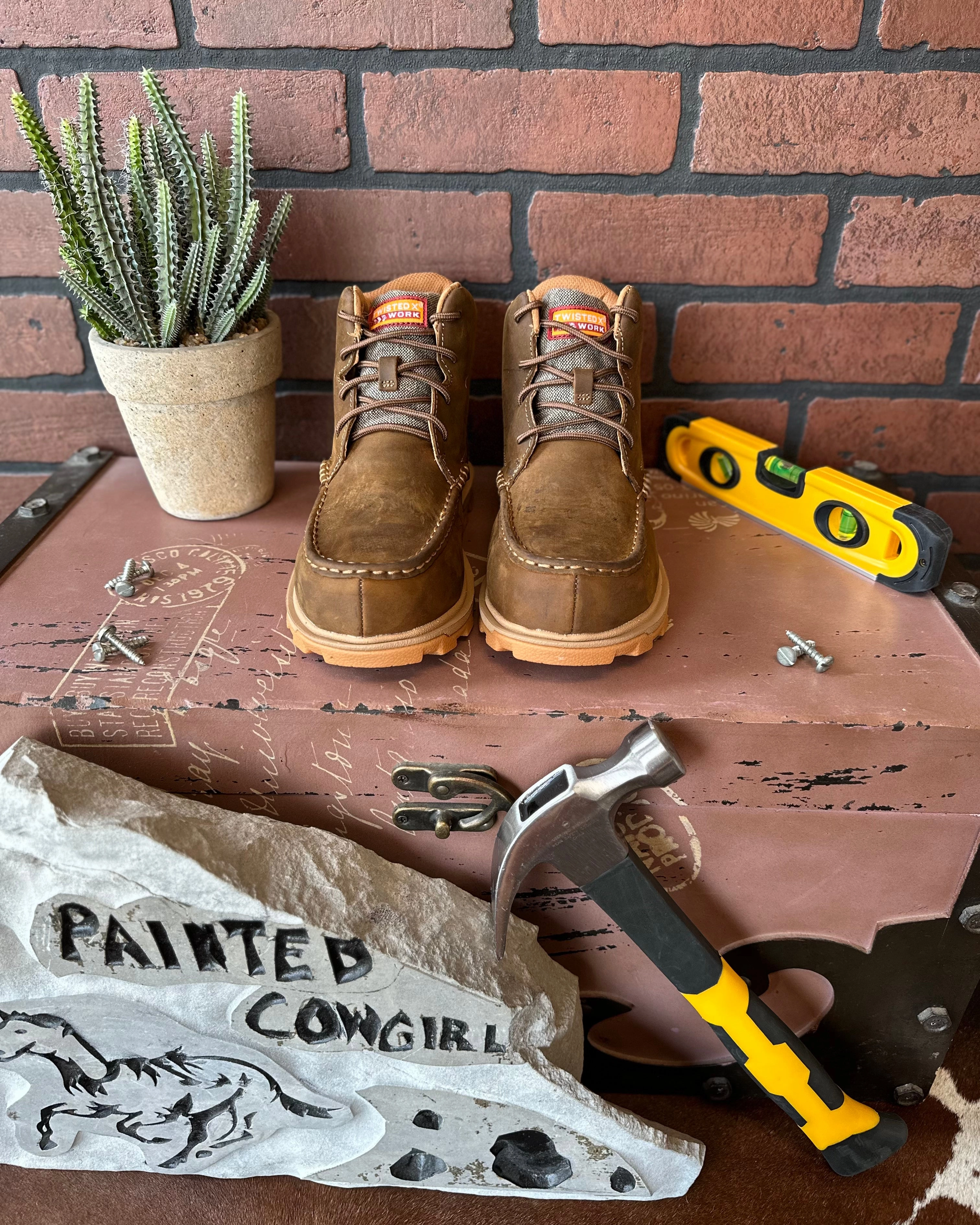 Steel Toe Waterproof Slip Resistant Work Boots Twisted X Women's 6" UltraLite X Nano Toe Lace Up Work Boot WULN001