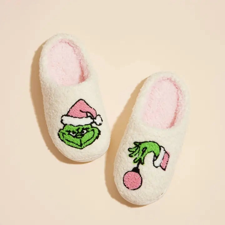 Christmas Grinch Home Slippers -Kids- Snookie Slippers