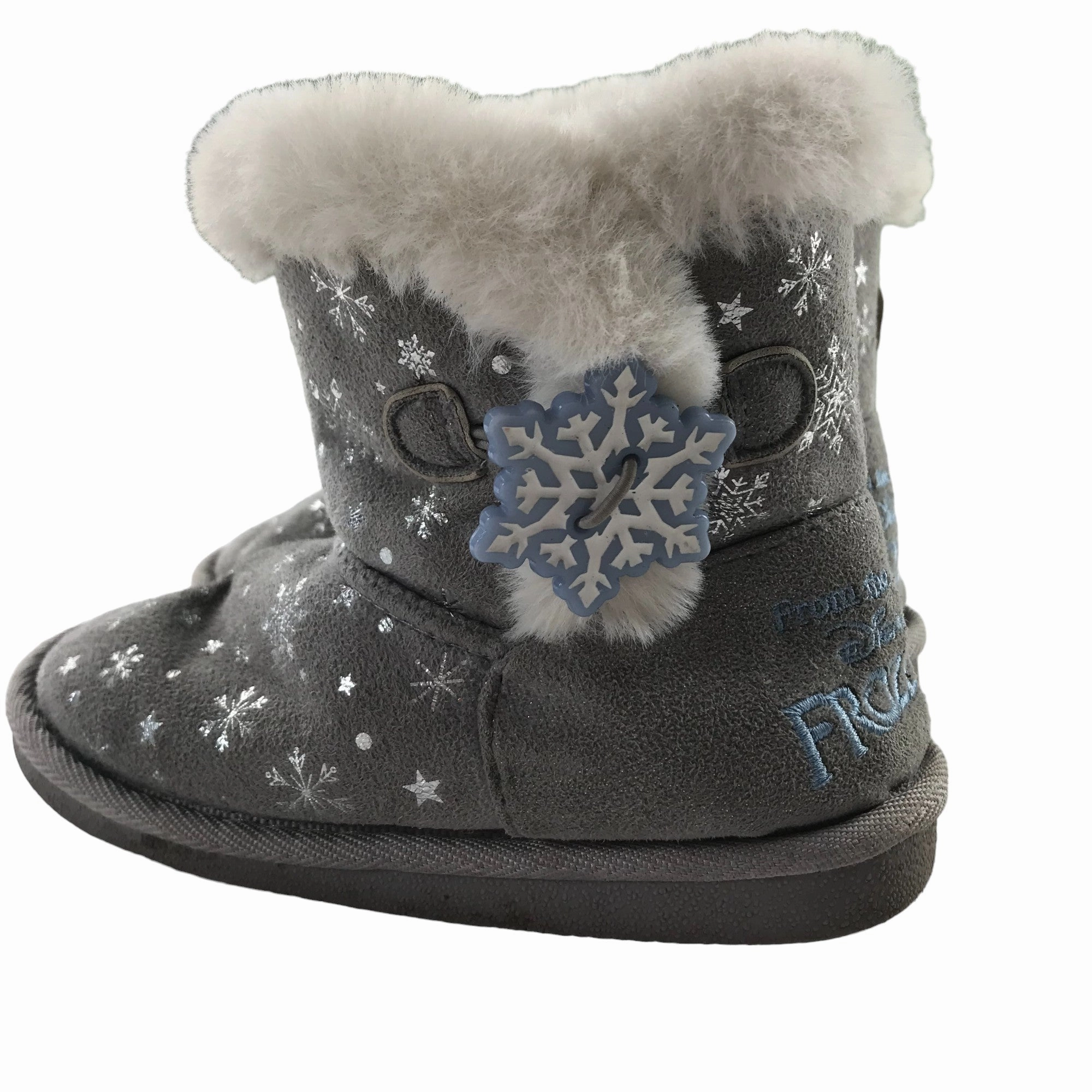 Dream Of Slippers Slippers 12 Junior Grey Frozen Ankle High Fluffy Inside