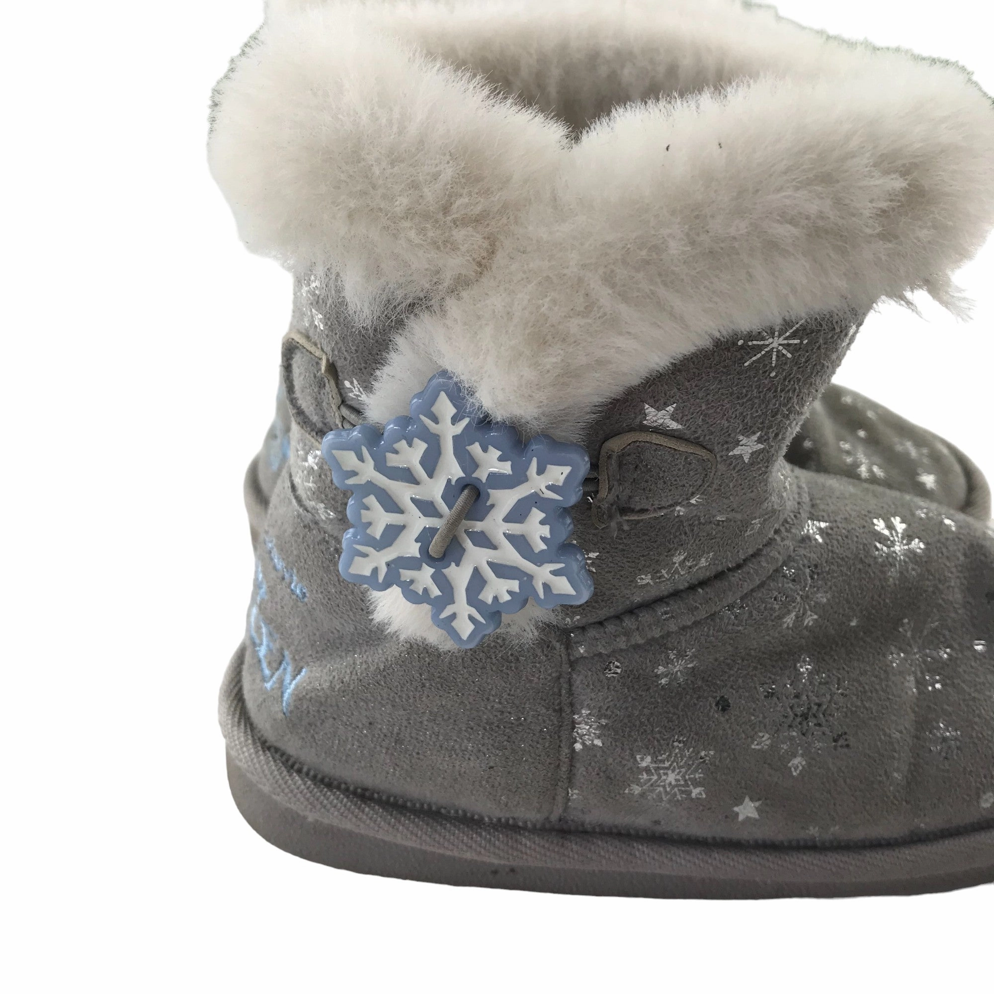 Slippers 12 Junior Grey Frozen Ankle High Fluffy Inside Vance Slippers