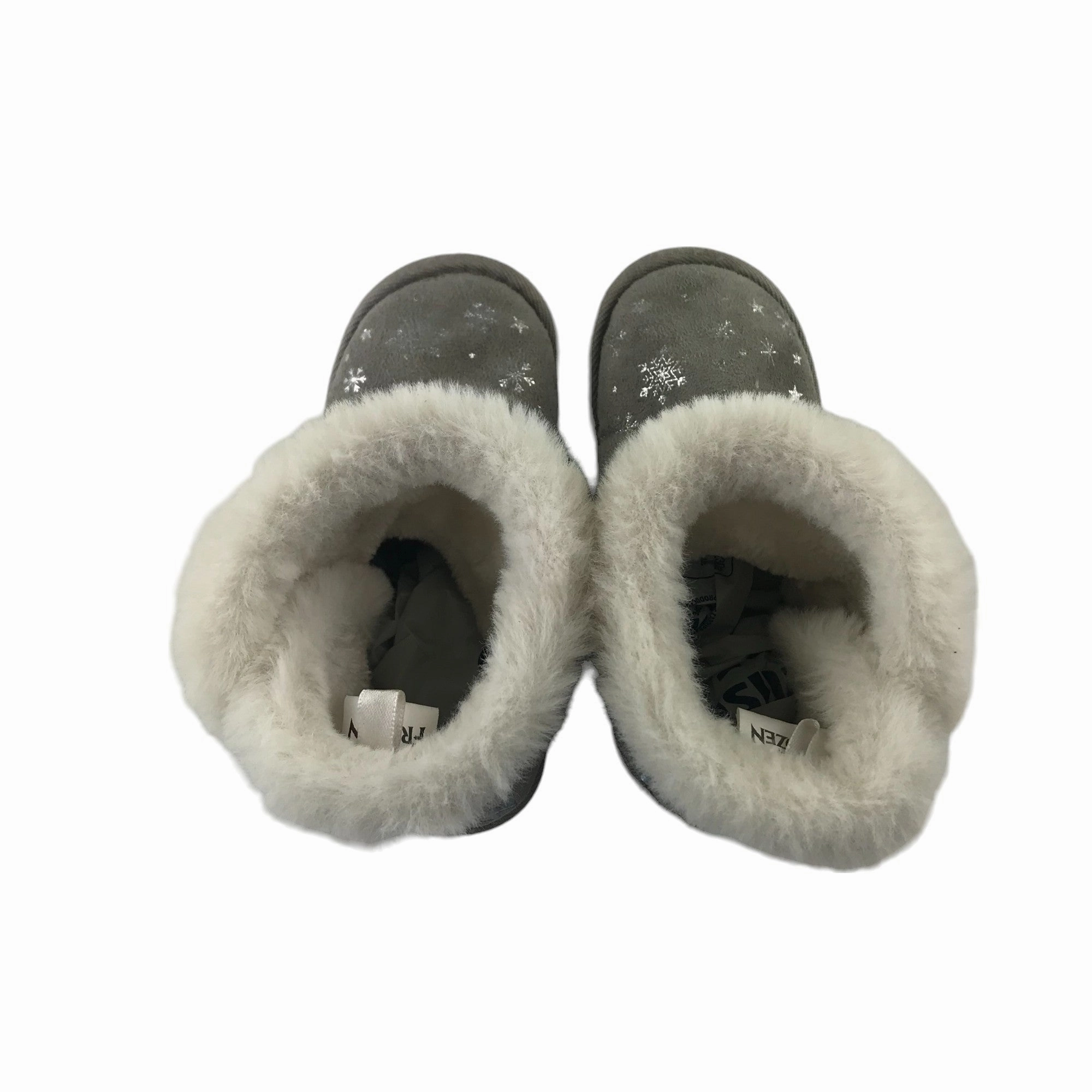 Slippers 12 Junior Grey Frozen Ankle High Fluffy Inside Unicorn Robe And Slippers