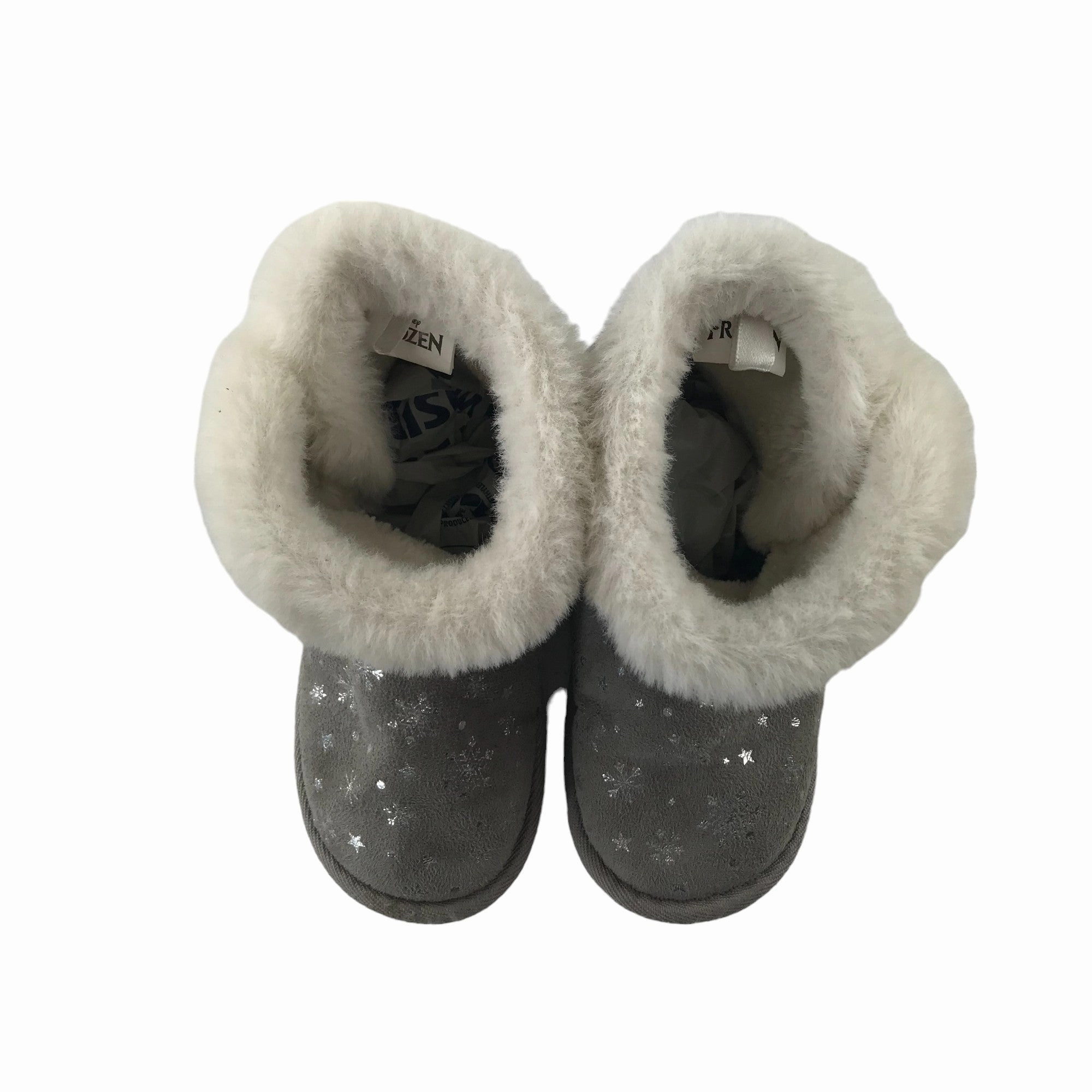 Slippers 12 Junior Grey Frozen Ankle High Fluffy Inside Everlane Slippers