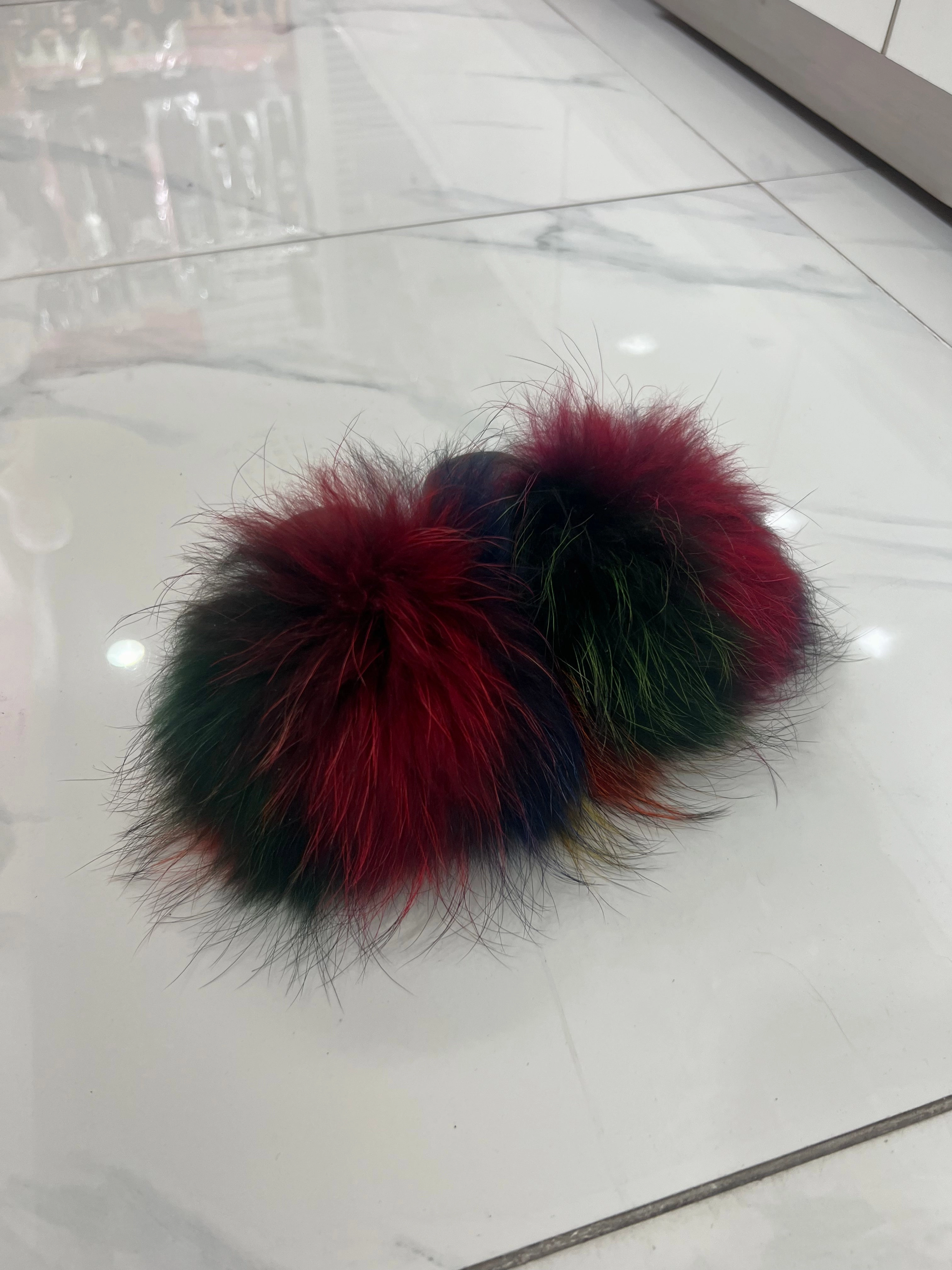 Ghibli Slippers Kids faux fur slides rakoun