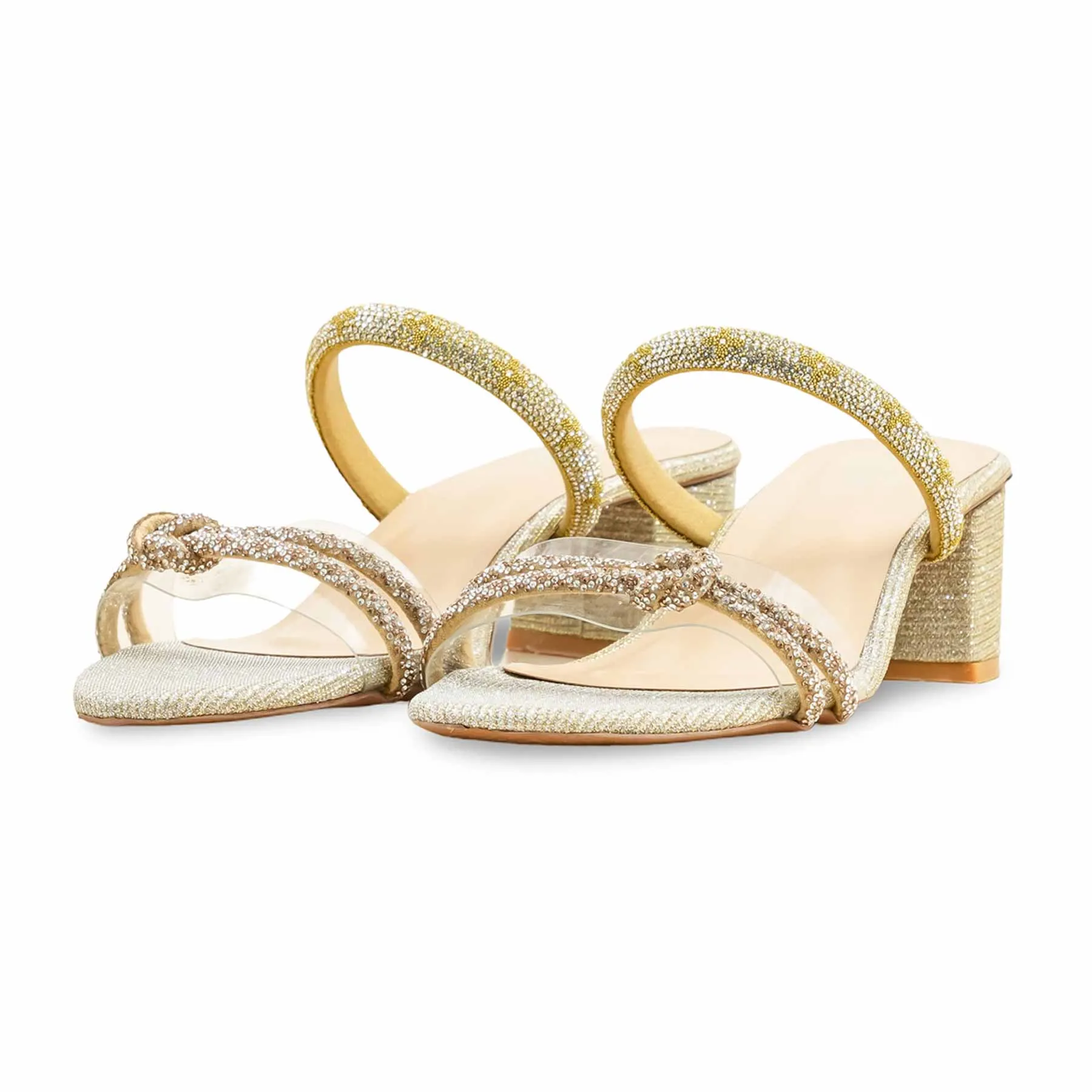 Golden Fancy Slipper For Women FN8013 Lace Ballet Slippers