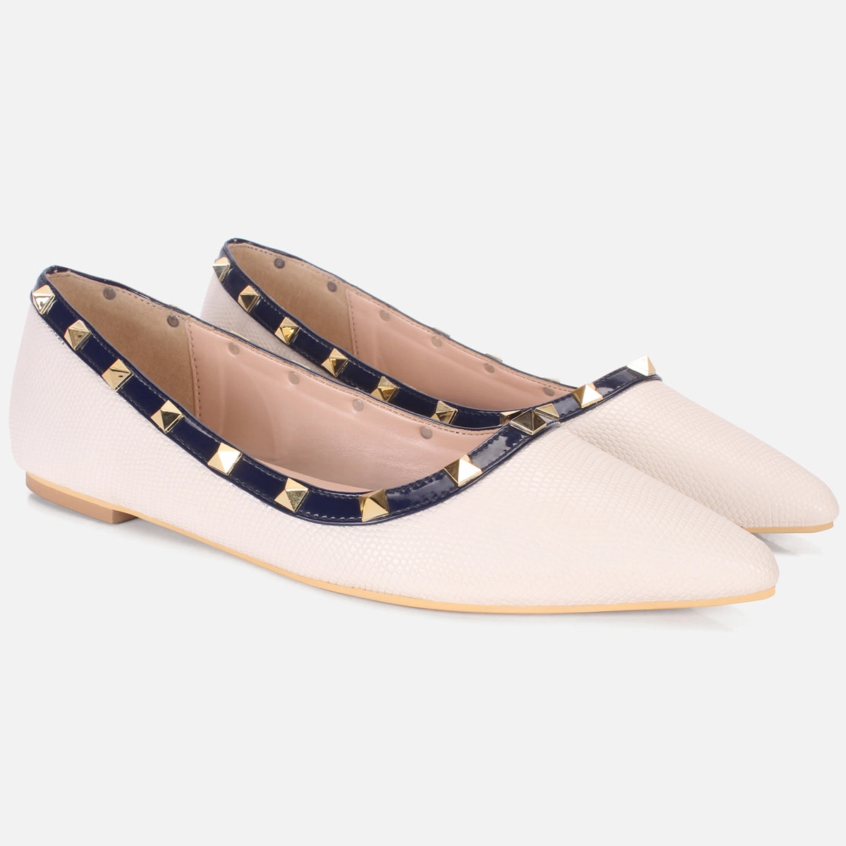 Qvc Flat Shoes Womens "ADELAIDA  "Pointed Adorned Flat Shoes