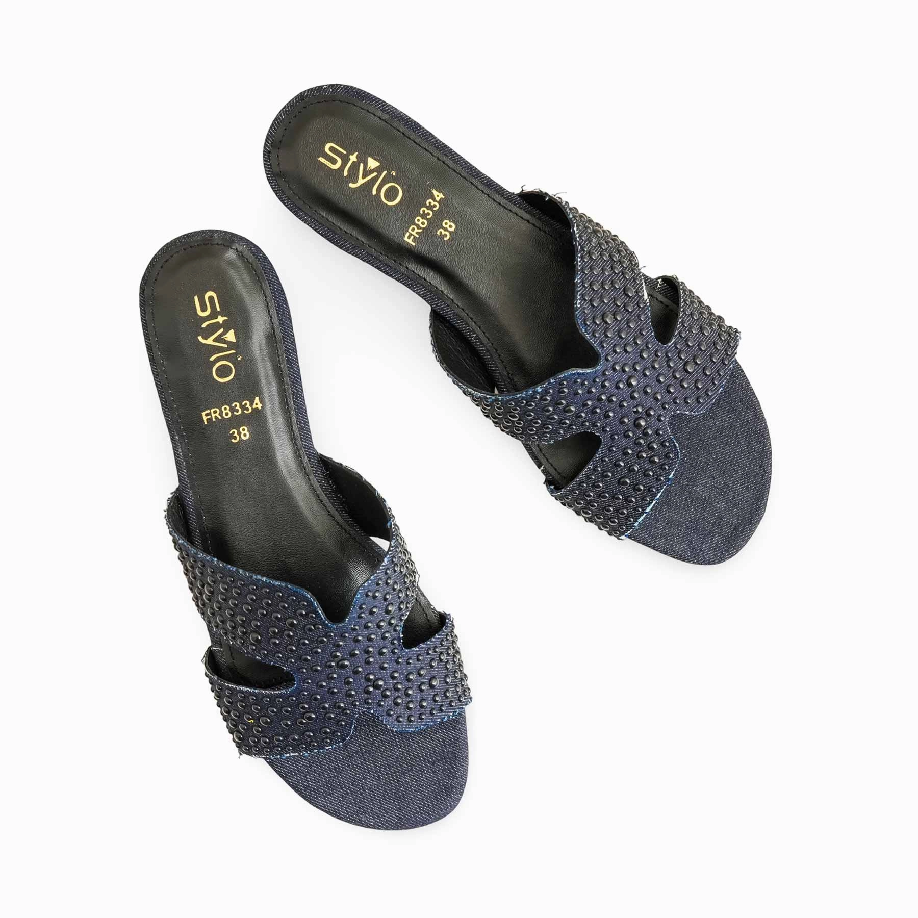 Blue Formal Slipper FR8334 Slippers Temple