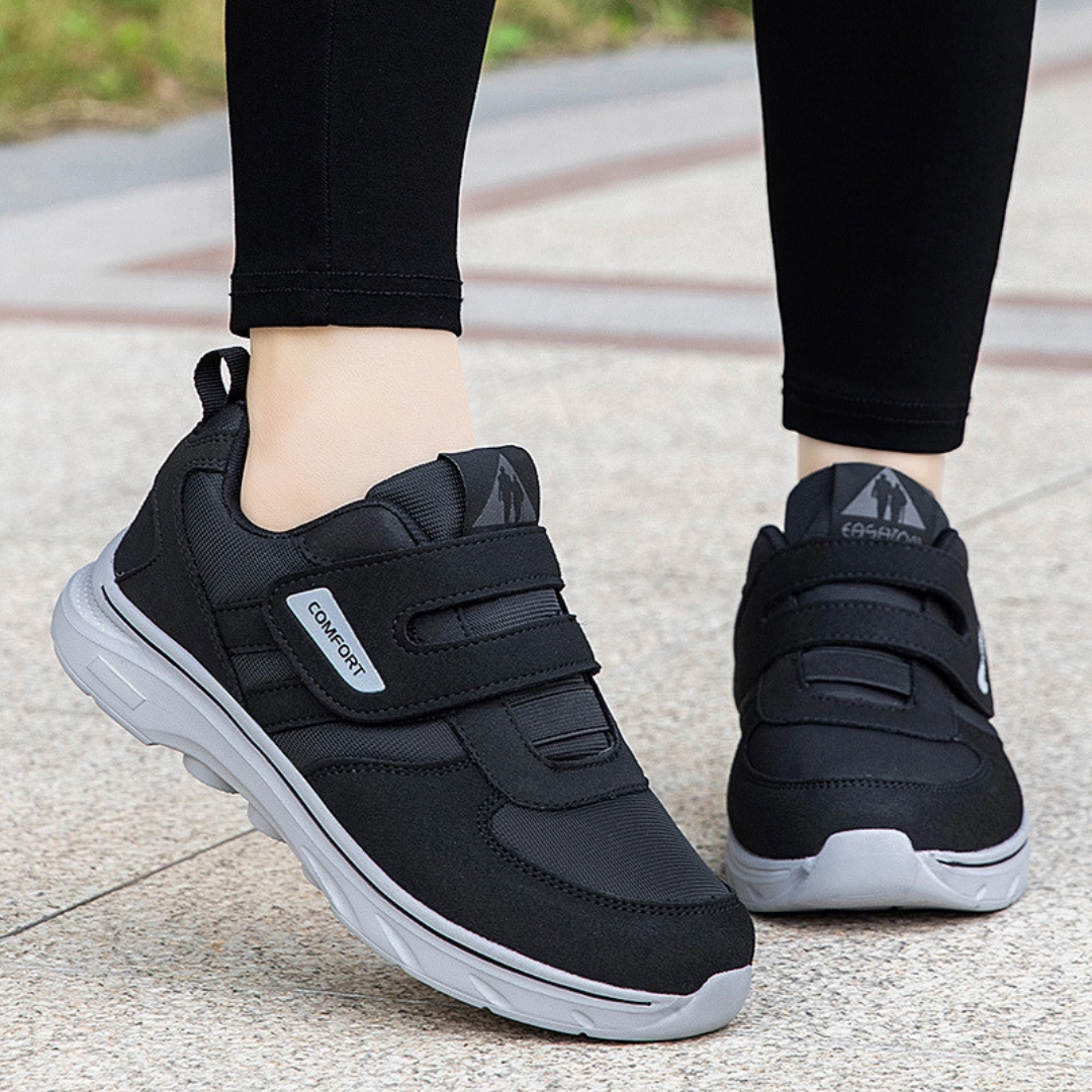 Athletic Flat Shoes OCW Orthopedic Women Shoes Soft Sole Cushion Velcro Strap Walking Shoes