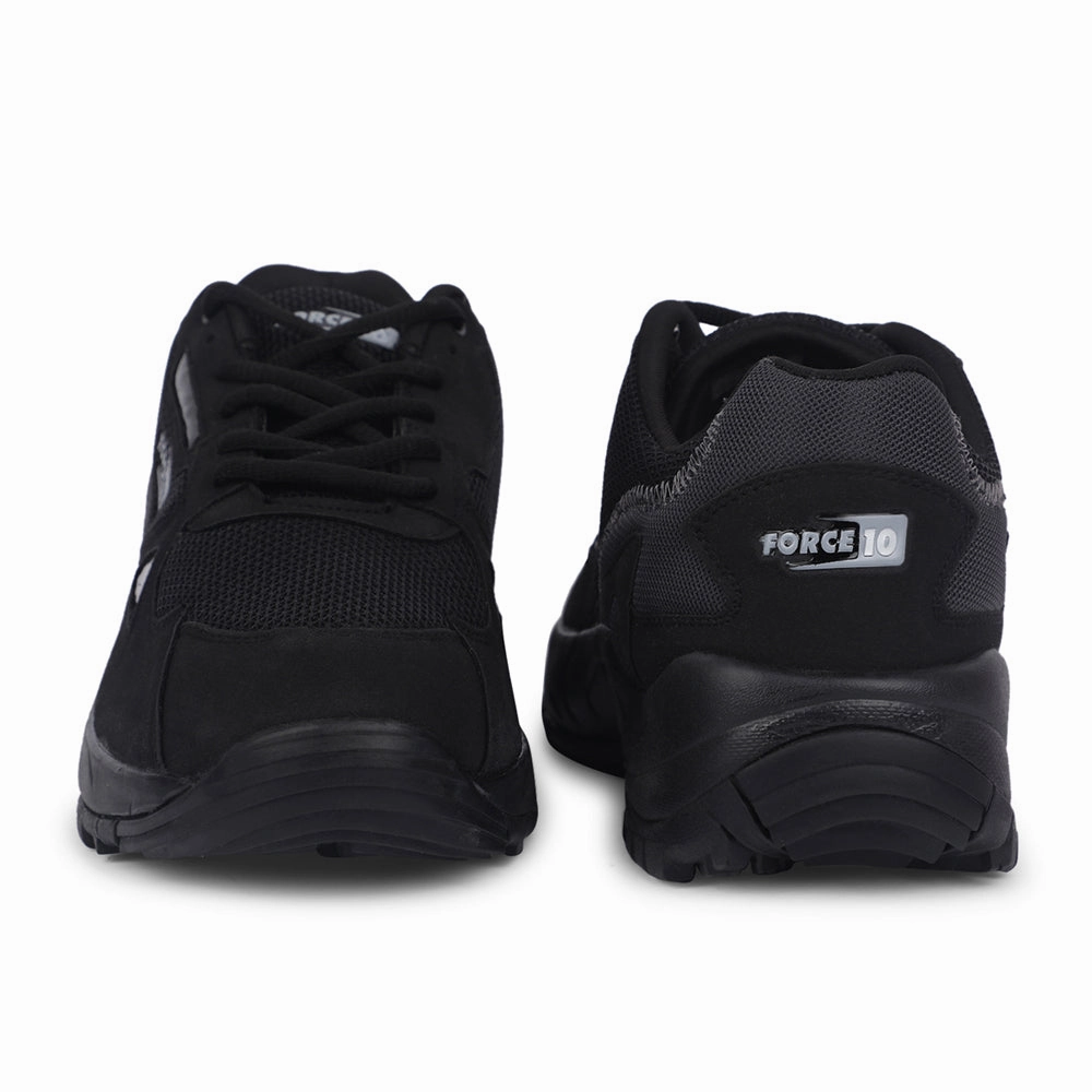 Force 10 By Liberty Men Sports Running Shoes - Black (NORWAY-5) Fitness And Training Shoes