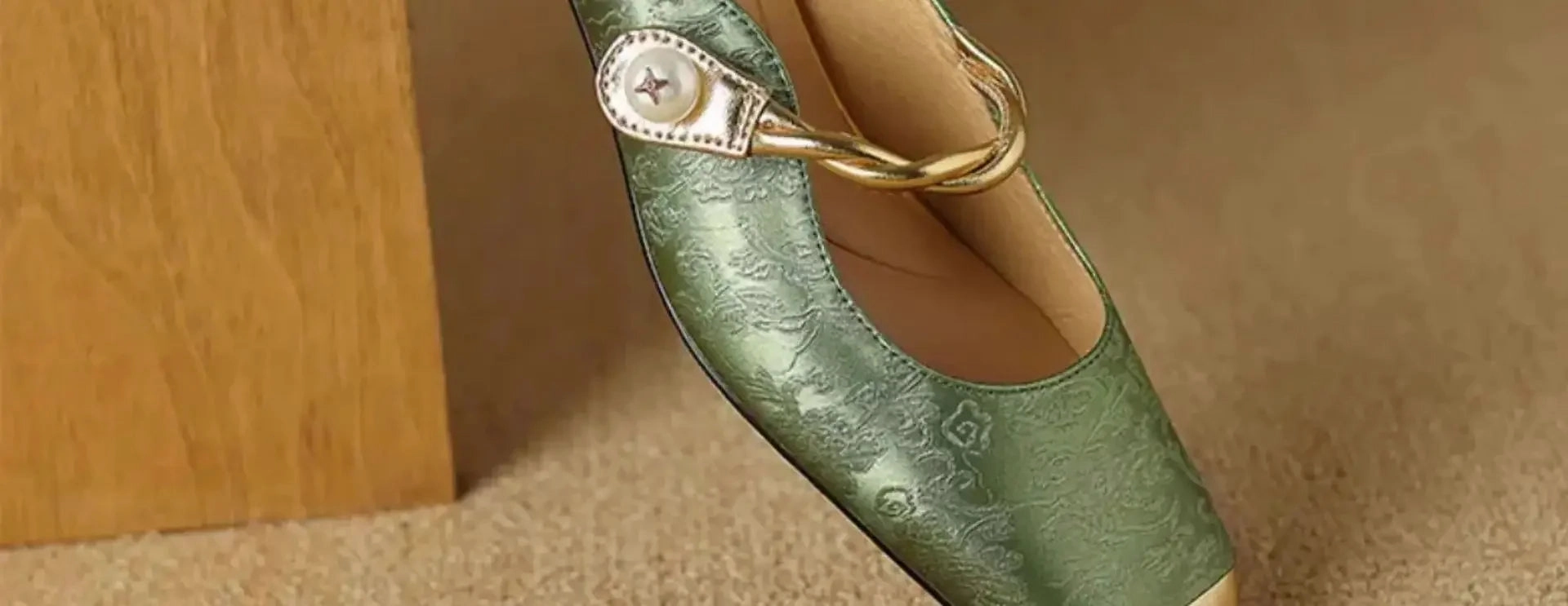 CHRIS Slipper or Slingback Pearl Accent Slip-On Shoes