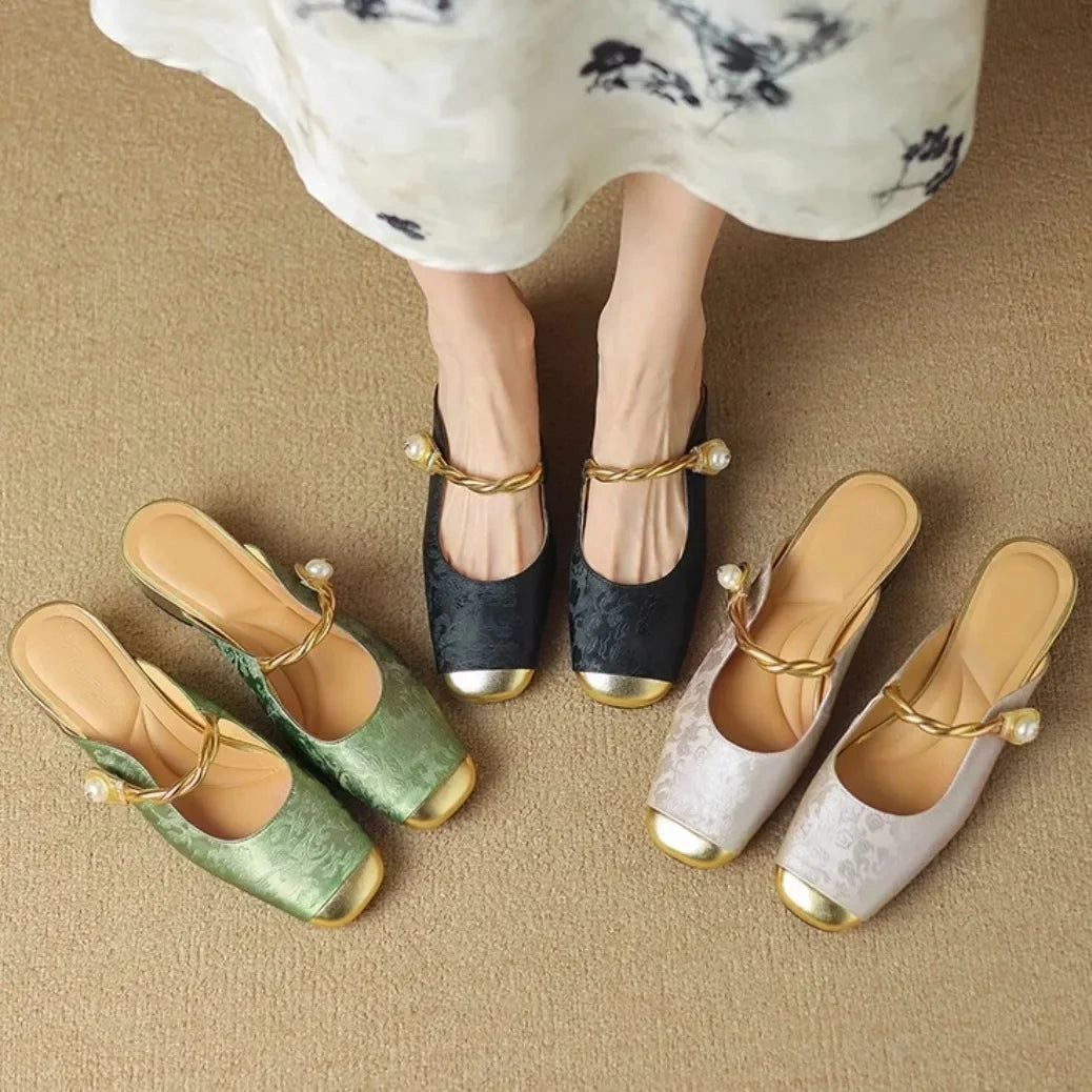 Asics Zumba Shoes CHRIS Slipper or Slingback Pearl Accent Slip-On Shoes