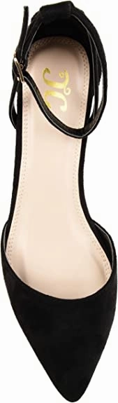 Brinley Co. Womens Pointed Toe Ankle Strap Sliver Wedge  Color Black Size 9M Asics New York City Marathon Shoes