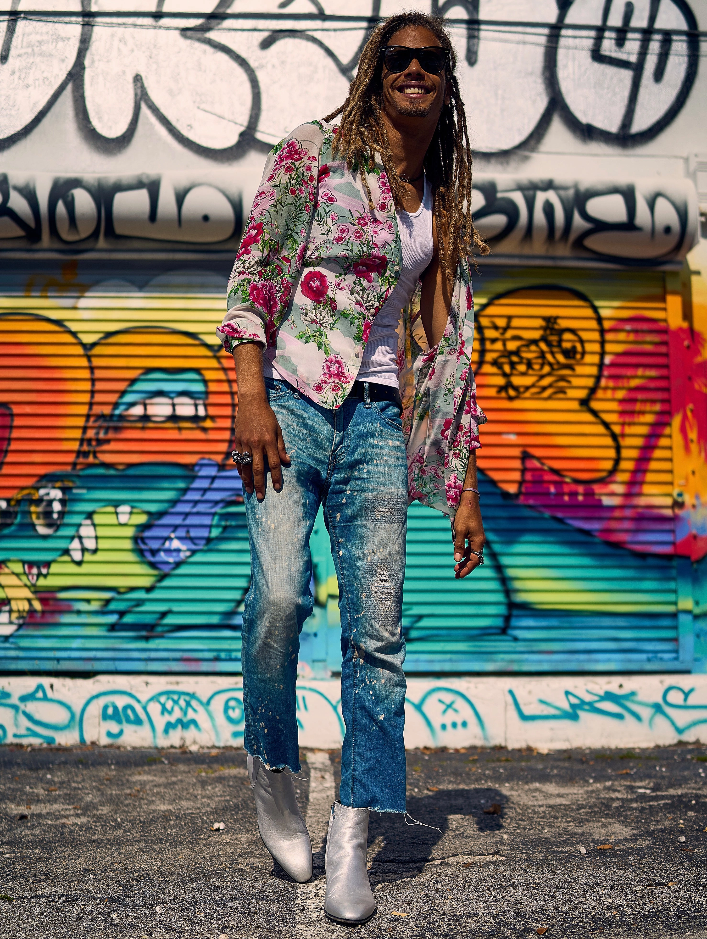 Best Boots For Jeans SONNY 40MM ANKLE BOOT IN DISTRESSED SILVER CALFSKIN