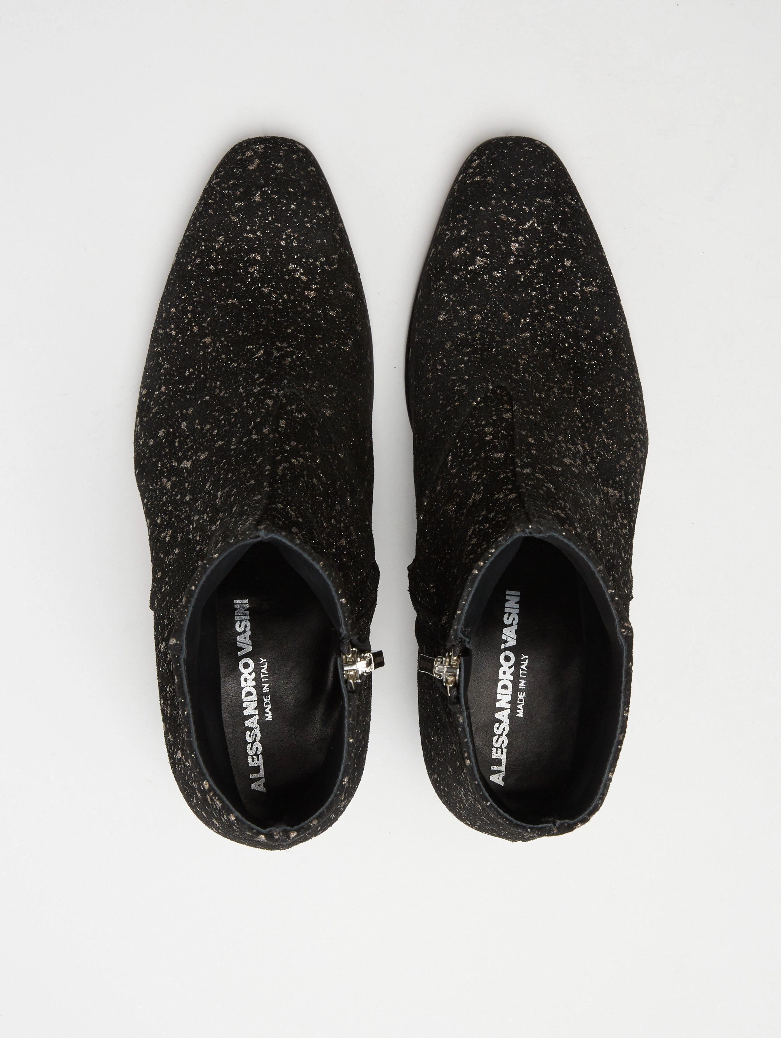 Block Heel Ankle Boots SONNY 40MM ANKLE BOOT IN GLAM BLACK SUEDE