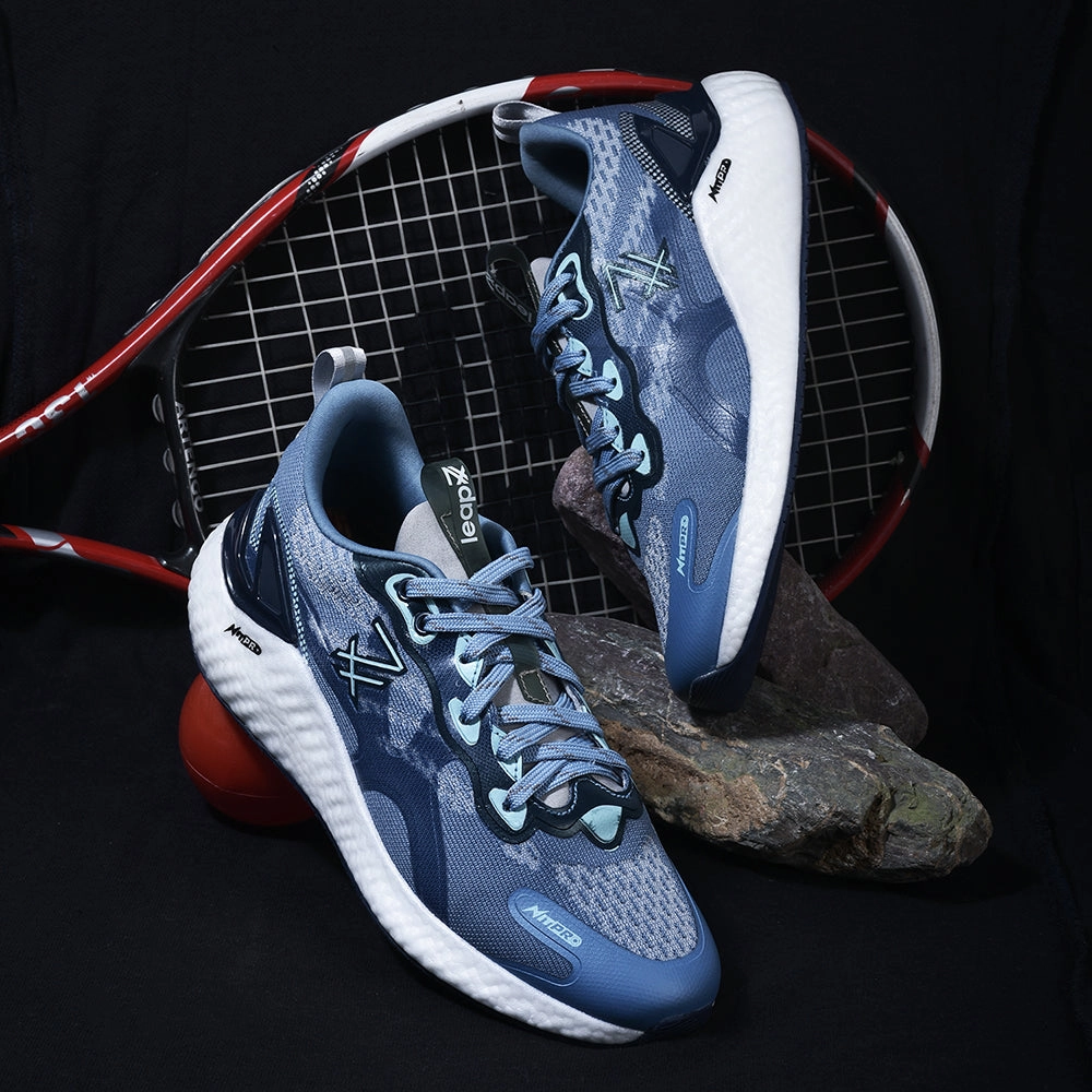 Leap7x Sky Blue Sports Lacing Running Shoes For Men TORNADO-1 By Liberty Training Shoes Bodybuilding