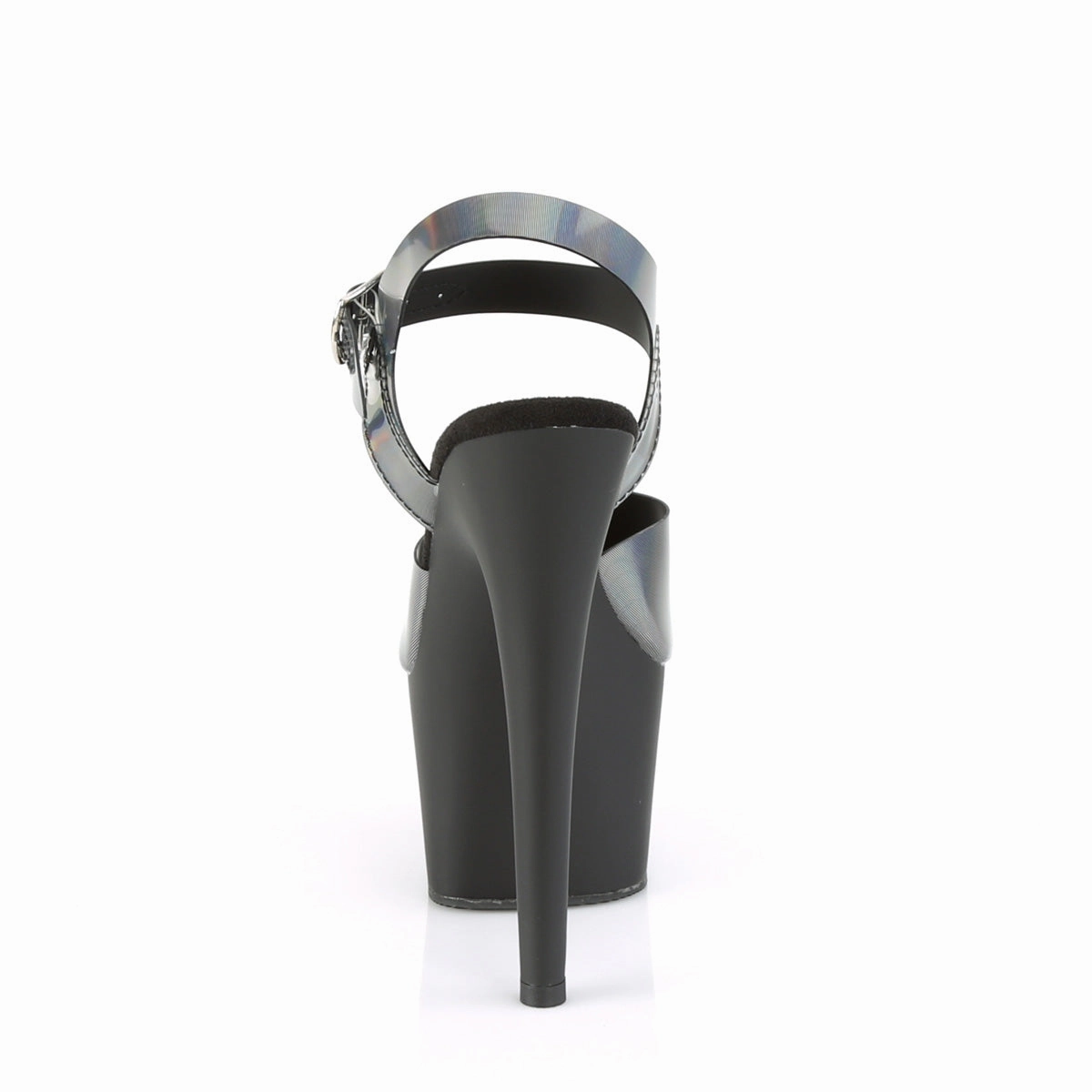 ADORE-708N-DT Pleaser Pewter Hologram TPU/Black Matte Sexy Platform Shoes (Pole Dancing Heels) Asic Gel Shoes