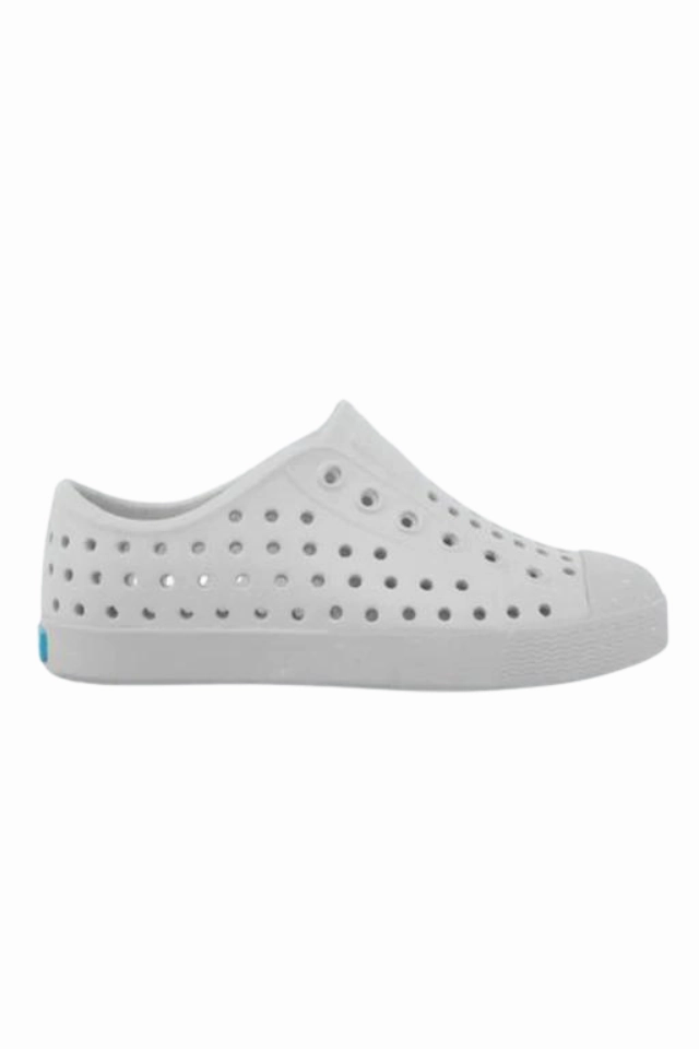 Native Jefferson Bloom Youth - Mist Grey/Shell Speckles Solid Tennis Shoes