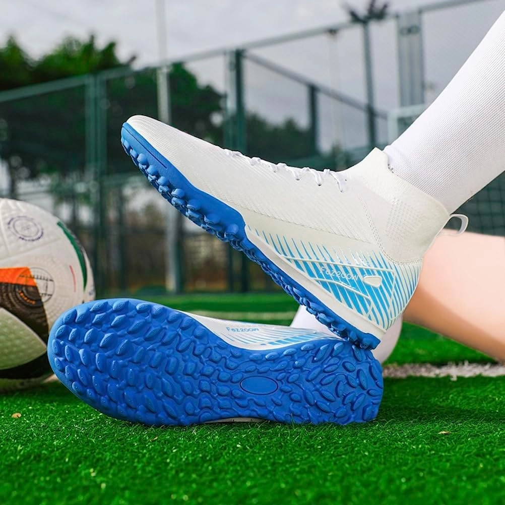 Unisex Football Shoes for Men and Kids - Professional Outdoor Soccer Cleats Best Ankle Support Soccer Cleats
