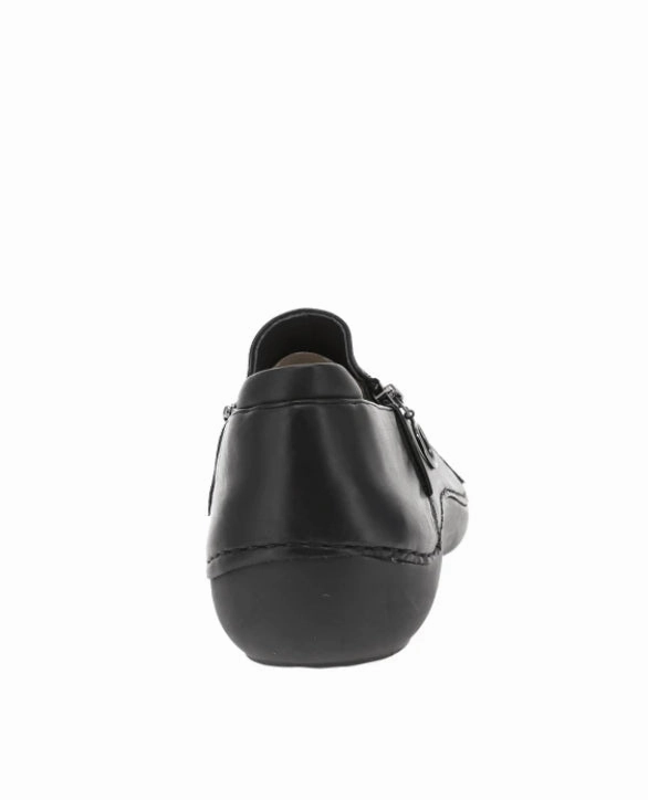 Ziera Lynne Black Leather Smile Step