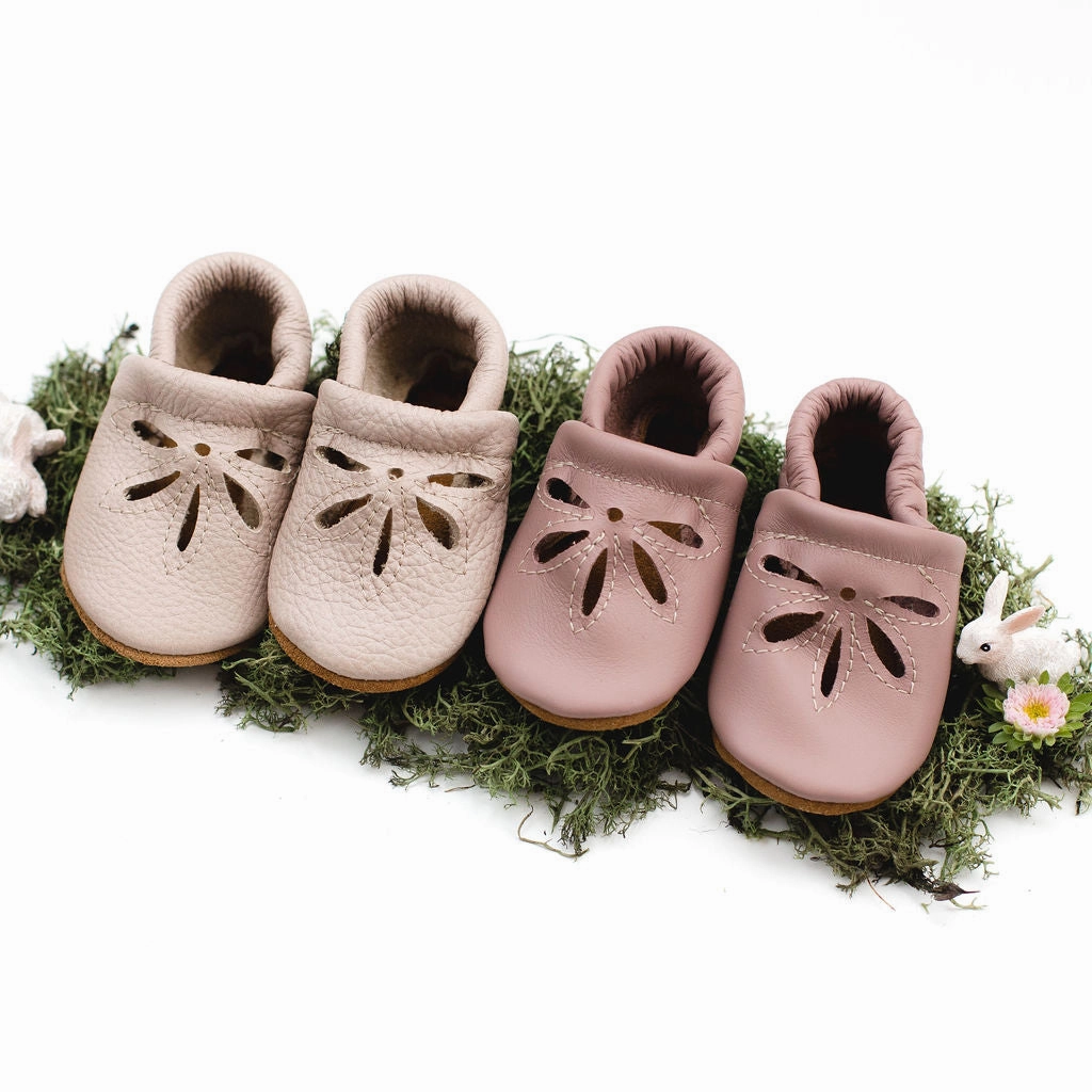 Art Heels Oyster & Dusty Rose DAISY SANDALS Shoes Baby and Toddler