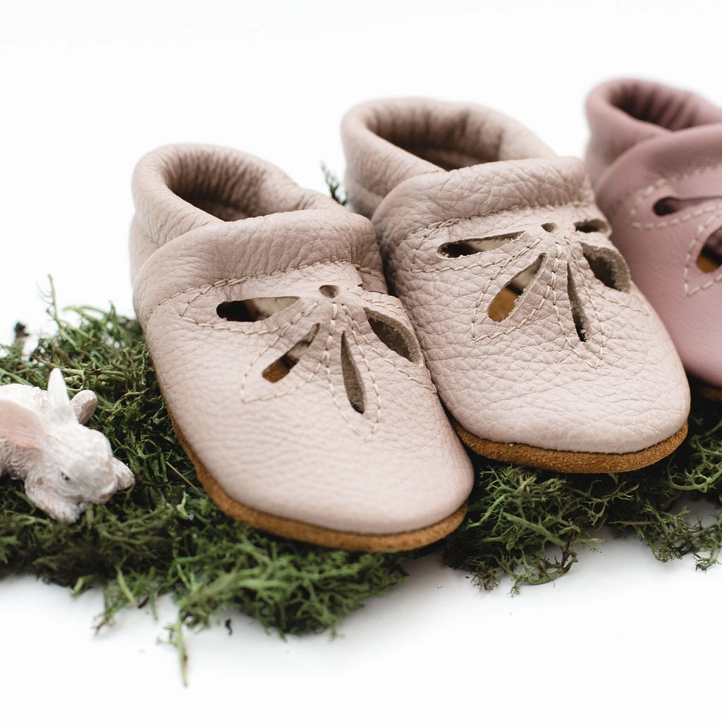 High Heel Shoes With Straps Oyster & Dusty Rose DAISY SANDALS Shoes Baby and Toddler